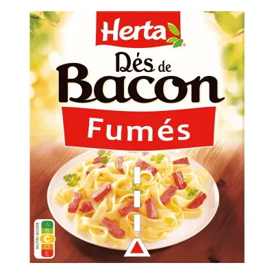 dés de bacon fumés 