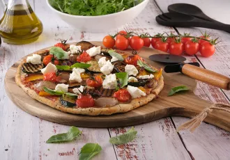 Pizza aux graines et légumes du soleil