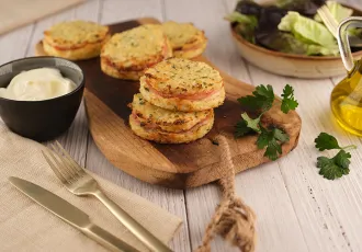 Galette de chou-fleur au bacon 