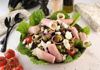 Salade d’aubergine au jambon