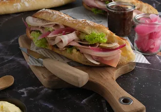 Sandwich de campagne au jambon