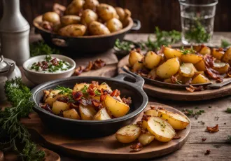 IA Poêlée de pomme de terre aux lardons et oignons