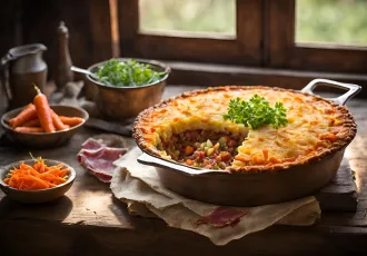 IA Hachis Parmentier carottes, pommes de terre et jambon