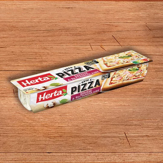 Pâte à pizza épaisse et ronde HERTA : le paquet de 375g à Prix