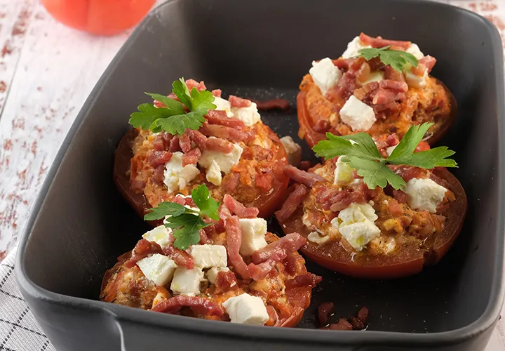 Tomates feta au four allumettes 