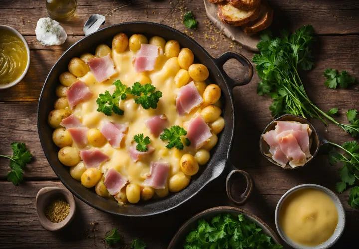 IA pommes dauphines avec jambon fromage