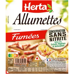 HERTA Allumettes Fumées Conservation Sans Nitrite - 2x75g