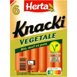 HERTA KNACKI VEGETALE Saucisses x6 -210g