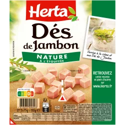 Dés de jambon nature 2x75g