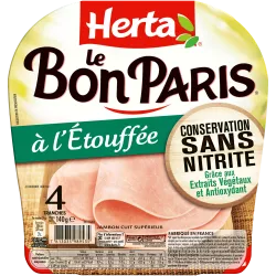 HERTA LE BON PARIS Jambon conservation sans nitrite x4 -140g