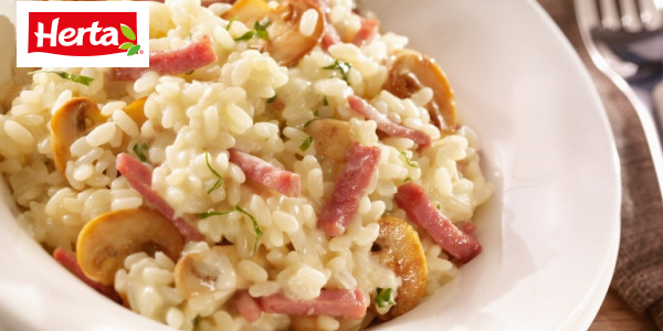 Risotto aux Champignons & Bacon Fumé - Recette - Les Commis